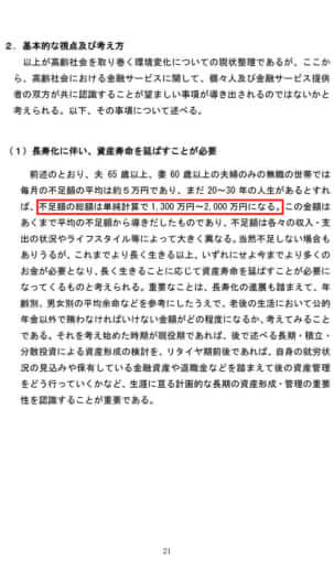 金融庁傘下の審議会が出した報告書