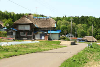 秋田県羽後町田舎の風景