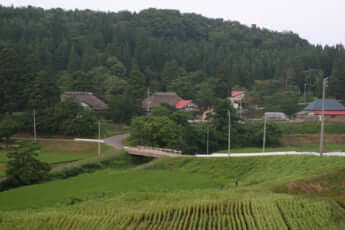 秋田県羽後町田舎の風景