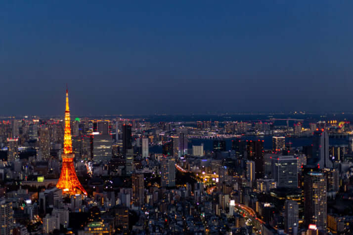 東京のベイサイドエリアを望む夜景（イメージ）