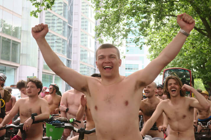 「World Naked Bike Ride in ロンドン」16