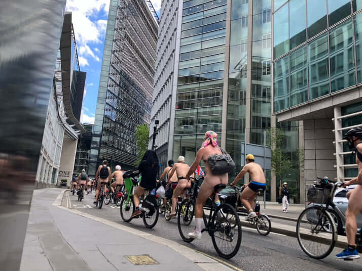 「World Naked Bike Ride in ロンドン」34