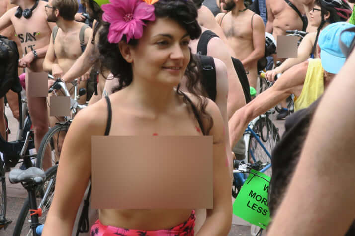 「World Naked Bike Ride in ロンドン」9