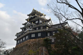 岡山城の外観復元天守