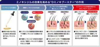 ミノキシジルの効果を高める“Dミノキブースター”の作用