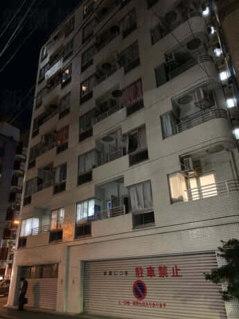 事件現場となったマンション