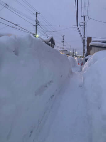 大雪に見舞われた青森県弘前市