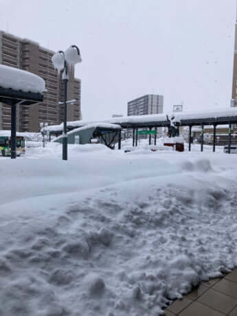 大雪に見舞われた青森県弘前市